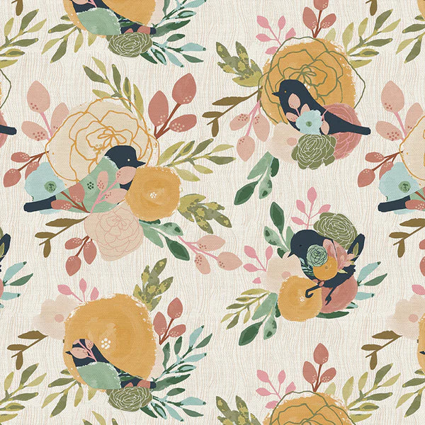 Blossom Song Bird White Yardage