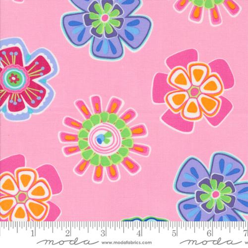 Fiesta Party Time Florals Cotton Candy Yardage