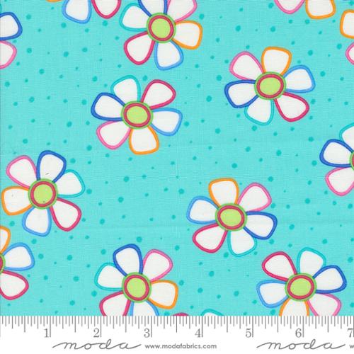 Fiesta Pinata Florals Aqua Yardage