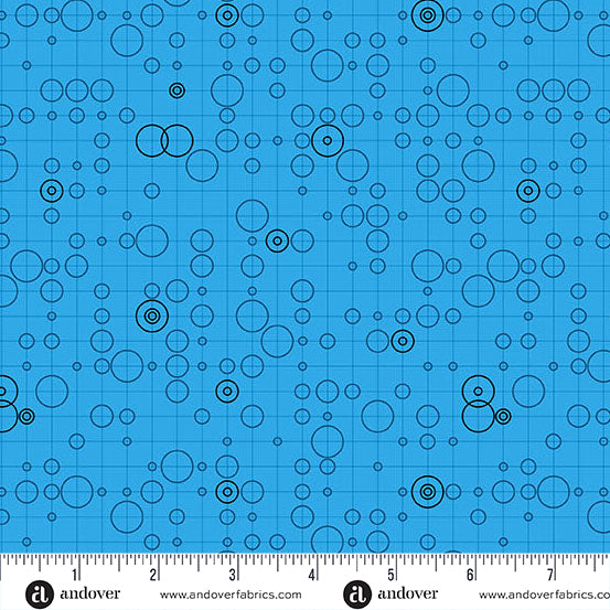40 Molecules A-1396-B Blue Ranger Fabric