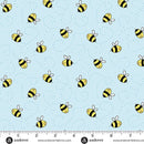 Sunny Honey Buzzy Bees A-1577-B Blue Fabric