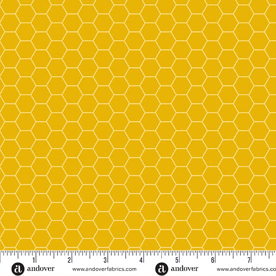 Sunny Honey Honeycomb A-1579-Y1 Dark Yellow Fabric