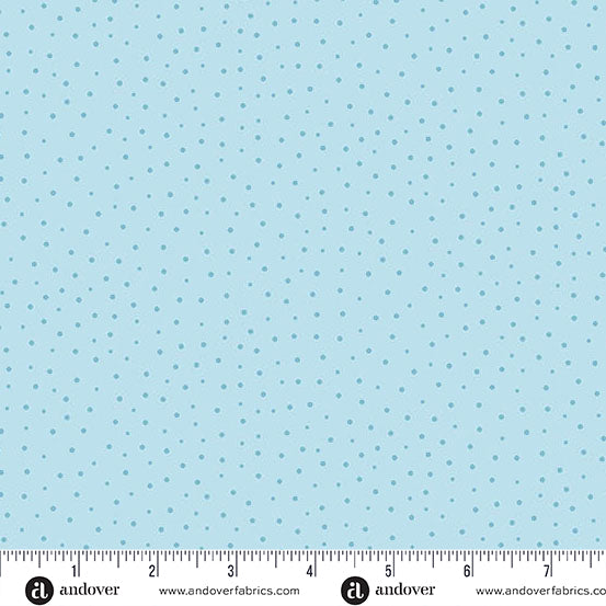 Sunny Honey Dancing Dots A-1580-B Blue Fabric