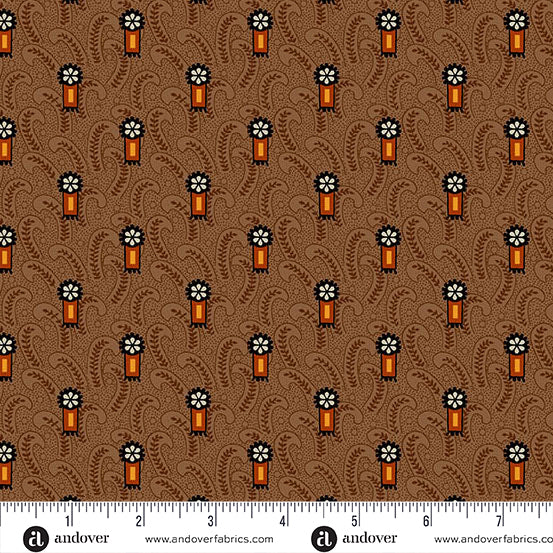 Spice Market Paisley Fern A-6024-N Cocoa Fabric