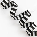 1" Bold Stripe Web Black/White