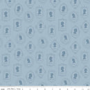 Anne of Green Gables Silhouettes Blue Fabric