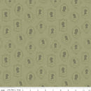 Anne of Green Gables Silhouettes Green Fabric