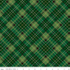 Poinsettias at Christmas Green Plaid