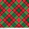Poinsettias at Christmas Multi Plaid