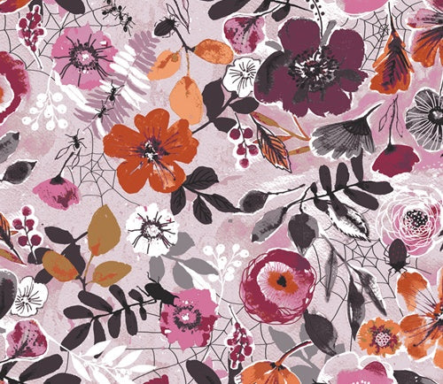 Eerie Night Bloom Rose Yardage