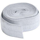 20mm Fold-Over Elastic Pewter
