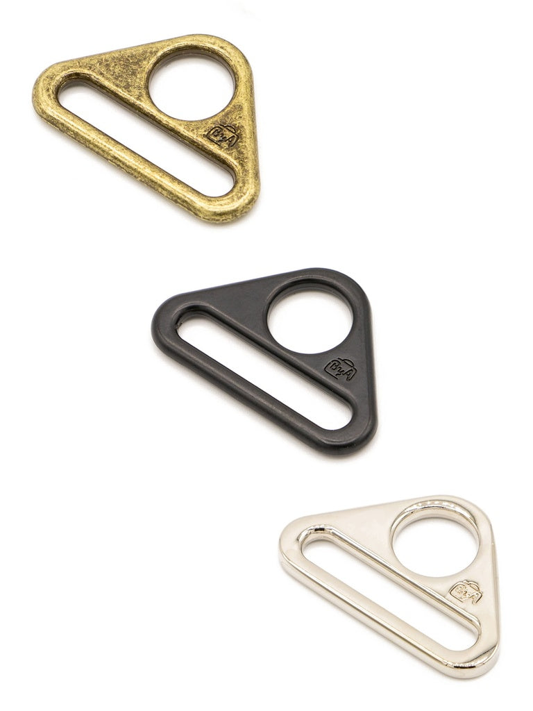 1" Triangle Rings Antique Brass
