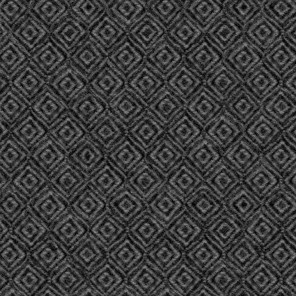 Woolies Flannel On Point Black/Grey Yardage