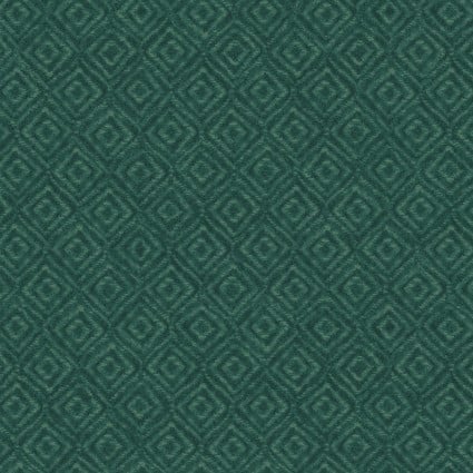 Woolies Flannel Windowpane Dark Green Yardage