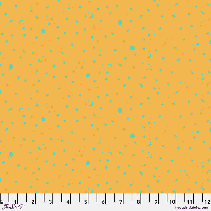 Tula Pink True Colors Space Sprinkles Papaya Fabric