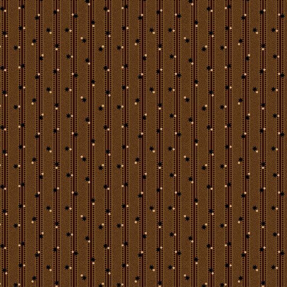 Colorful Coordinates & Stashing Star Stripe Brown Fabric