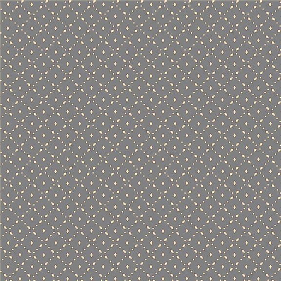 Historic Halloween Diamond Grey Fabric