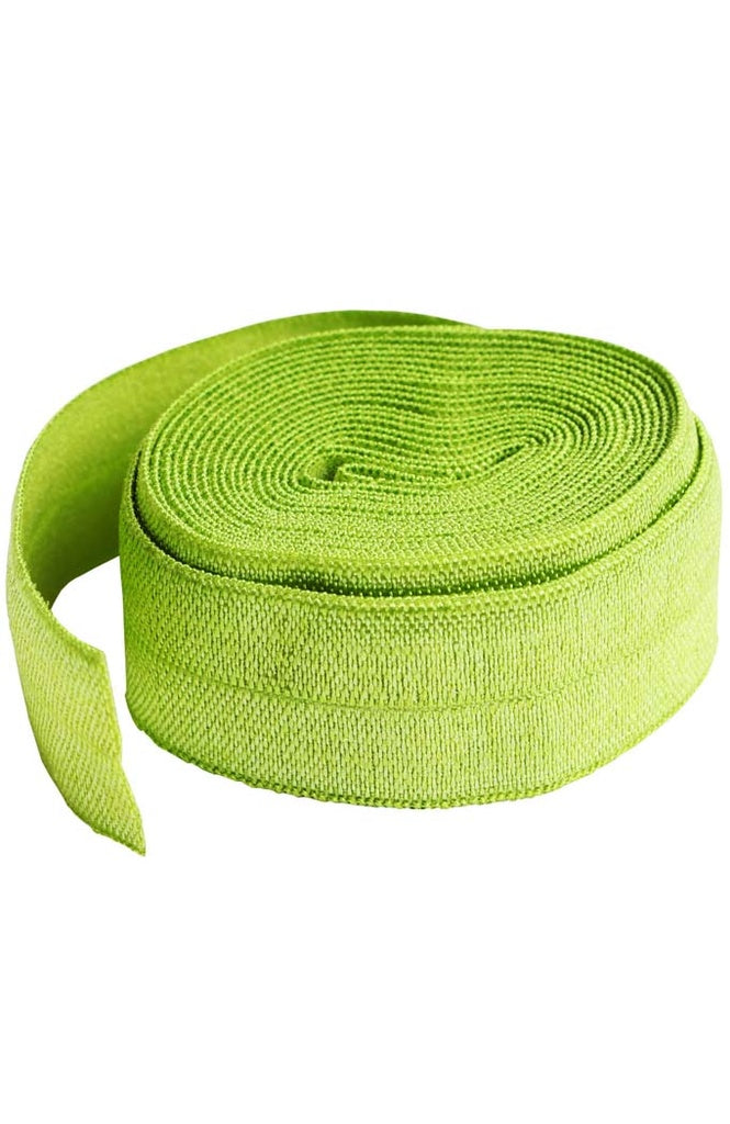 20mm Fold Over Elastic Apple Green