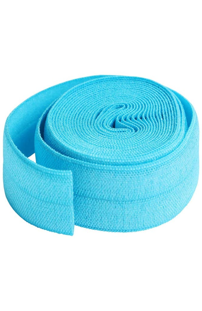 20mm Fold Over Elastic Parrot Blue to
