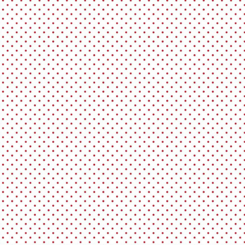 Swiss Dot Red on White Yardage