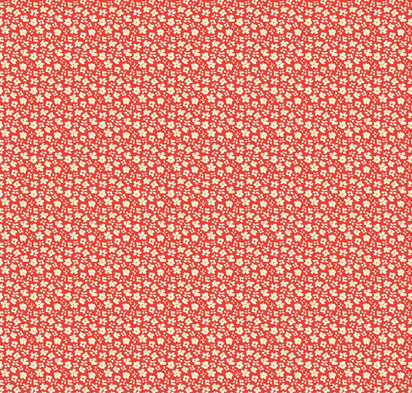 Feed My Soul Daisies Red Yardage