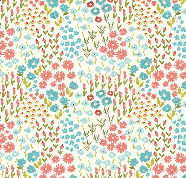 Feed My Soul Flower Garden Cream Yardage