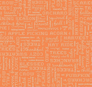 Autumn Words Pumpkin Yardage