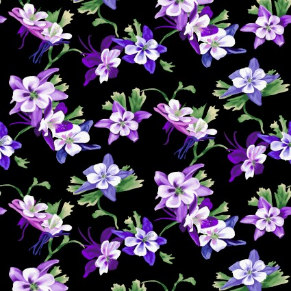 Woodland Columbine Purple Yardage