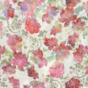 Ethereal Large Floral Red Yardage