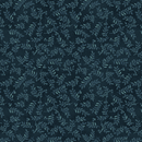 American Spirit Harvest Berry Leaves Blue Yardage