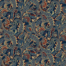 American Spirit Winter Paisley Blue Yardage