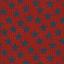 American Spirit Houndstooth Stars Red Yardage
