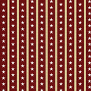 American Spirit Star Stripe Dark Red Yardage