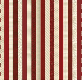 American Spirit Stripe Red Yardage