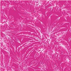 Paradise Found Botanical Beauty Pink Yardage