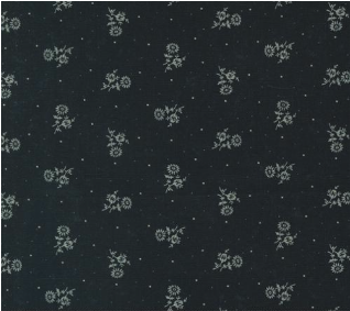 Blackbirds Nest Thistle Ditsy Dots Black Yardage