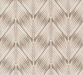 Pine Valley Stripe Leaves Geometric Fog Yardage