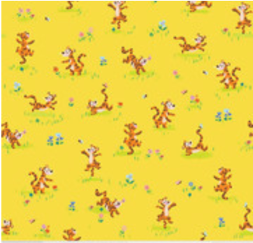 100 Aker Woods Tigger Bounce Yellow Yardage