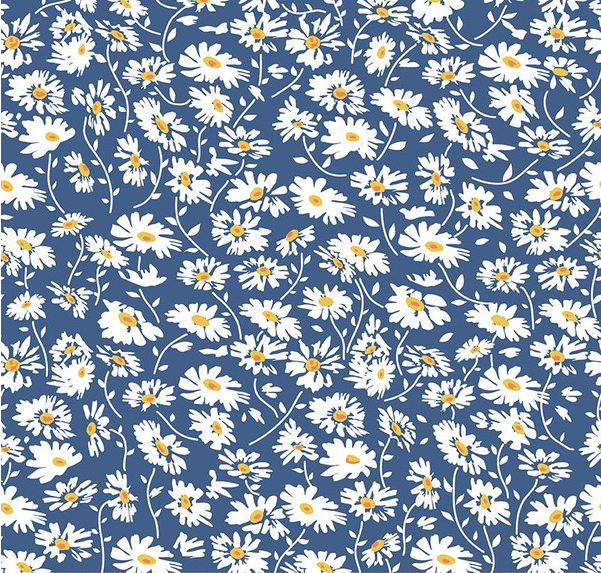 Always in Season Daisy Navy Yardage