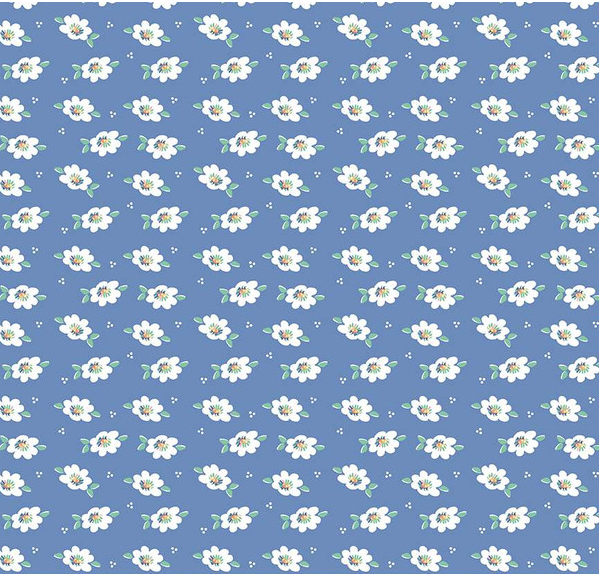 Always in Season Lazy Daisy Blueberry Yardage