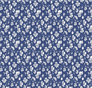 Always in Season Mono Floral Navy Yardage