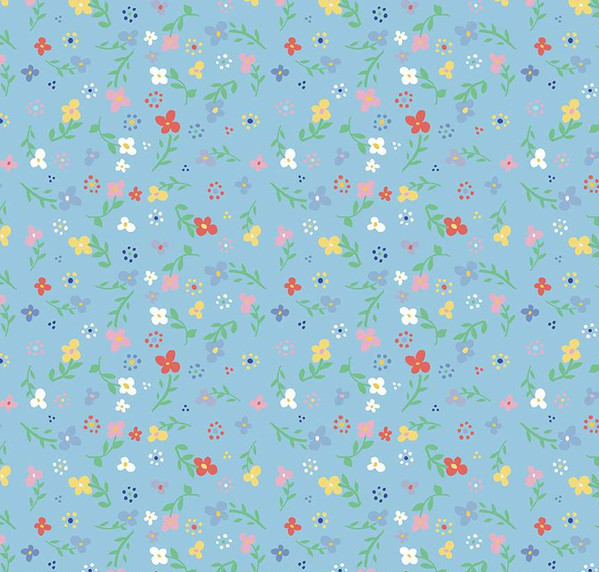 Always in Season Small Floral Sky Yardage