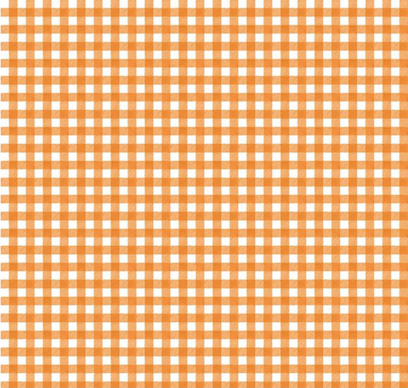 Pumpkin Patch Gingham Orange Yardage