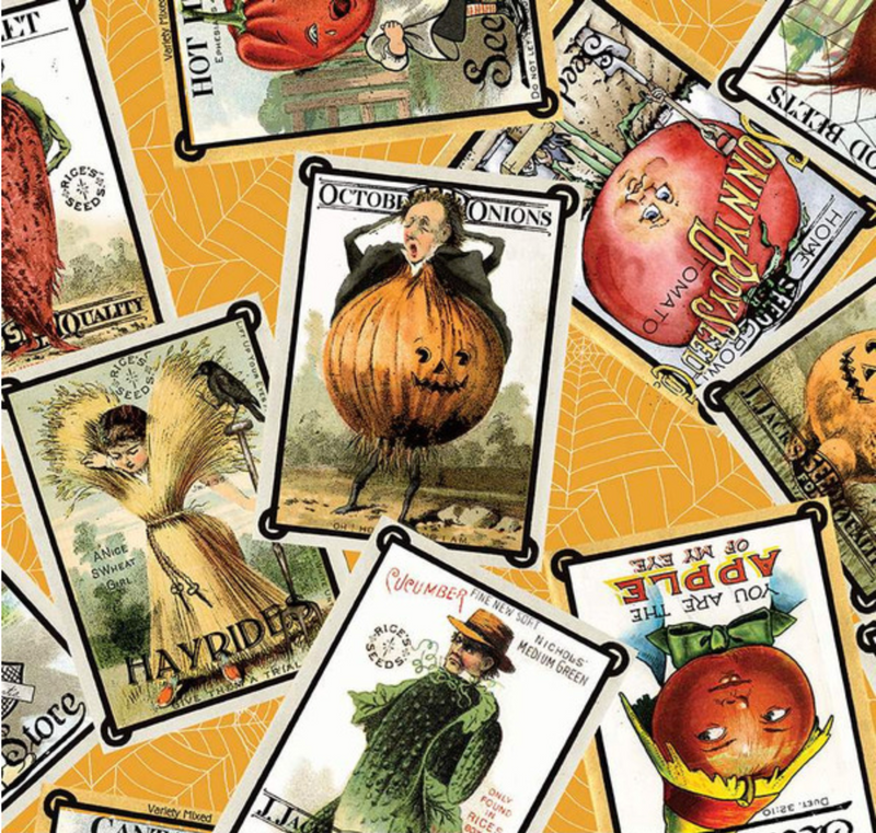 Pumpkin Patch Seed Packs Toss Orange Yardage