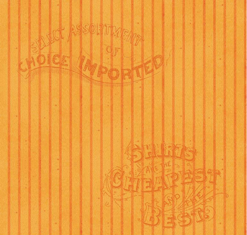 Pumpkin Patch Silver Lining Stripe Orange Yardage