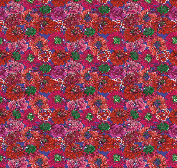 Botanic Blast Floral Purple Yardage