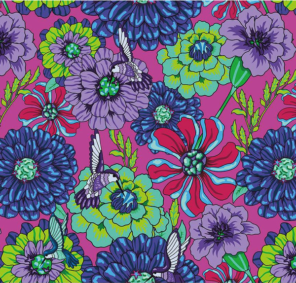 Botanic Blast Main Hot Pink Yardage