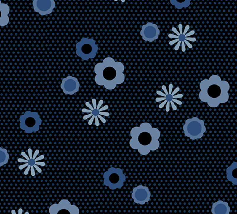 Birdie Pin Dot Posy Indigo Yardage