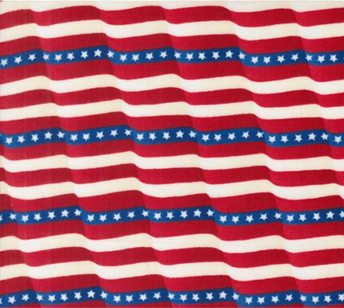 Red White and Bloom Waving Flag Patriotic Poppy Yardage