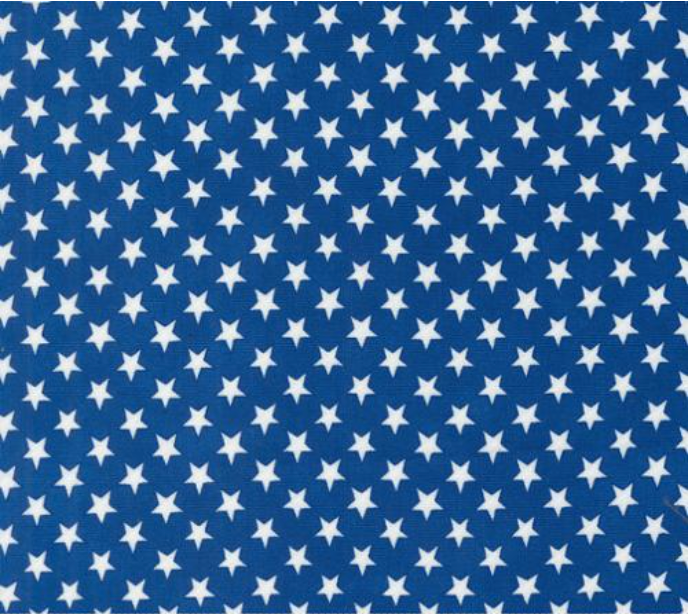 Red White and Bloom Stars Midnight Blue Yardage